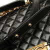 Chanel Old Medium Cracked Metallic Calfskin Boy Flap Secondhand