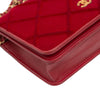 Chanel CC Quilted Velvet Wallet on Chain Secondhand