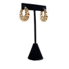 Bottega Veneta Gold Plated Multi Ring Hoop Hinged Earrings Secondhand
