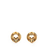 Chanel Gold Plated CC Button Clip on Earrings Secondhand