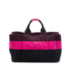 Prada Large Striped Canvas Canapa Tote Secondhand