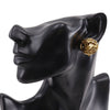 Chanel CC Gold Plated Round Clip On Earrings Secondhand