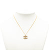 Chanel CC Gold Plated Strass Pendant Necklace Secondhand