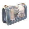 Chanel Old Medium Patchwork Denim Boy Flap Secondhand