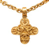 Chanel Triple CC Gold Plated Cross Pendant Necklace Secondhand
