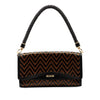 Burberry Herringbone Patent and Straw Shoulder Bag Secondhand