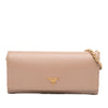 Secondhand Prada Saffiano Metal Oro Chain Wallet