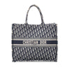 Dior Large Oblique Embroidered Canvas Book Tote Secondhand