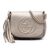 Gucci Small Metallic Leather Soho Chain Flap Crossbody Secondhand