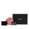 Chanel CC Embossed Caviar Camellia Round Clutch With Chain Secondhand