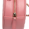 Chanel CC Embossed Caviar Camellia Round Clutch With Chain Secondhand