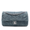 Chanel Large Embroidered Denim Camellia Flap Secondhand
