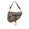Dior Oblique Embroidered Canvas Saddle Bag Secondhand