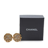 Chanel Gold Plated CC Crystal Clip On Earrings Secondhand