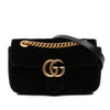 Gucci Small GG Marmont Matelasse Velvet Shoulder Bag Secondhand