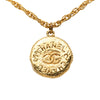 Chanel CC Gold Plated Medallion Pendant Necklace Secondhand