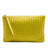 Bottega Veneta Metallic Leather Intrecciato Clutch Secondhand