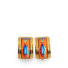 Enamel Clip On Earrings - '10s Second-hand