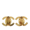 Secondhand Chanel Gold Plated CC Turn Lock Clip on Earrings