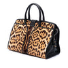 Saint Laurent Medium Pony Hair Leopard Print and Calfskin Cabas Chyc Satchel Secondhand
