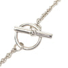 Hermès Palladium Plated Mini Maillon Pendant Necklace Secondhand