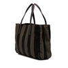 Secondhand Fendi Pequin Coated Canvas Tote