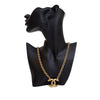Chanel Gold Plated Quilted CC Pendant Necklace Secondhand