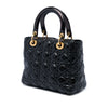 Dior Medium Crinkled Patent Cannage Supple Lady Dior Secondhand