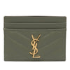 Saint Laurent Chevron Grain de Poudre Cassandre Card Holder Secondhand