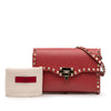 Valentino Small Leather Rockstud Flap Crossbody Secondhand
