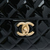 Chanel Mini Square Classic Patent Enamel Coco Hearts Single Flap Secondhand
