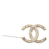 Chanel CC Brass Gripoix and Pearl Brooch Secondhand