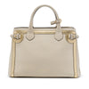 Burberry Medium Bicolor Leather and House Check Canvas Banner Satchel Secondhand