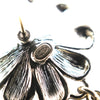 Chanel CC Gold Plated Strass Enamel Faux Pearl Flower Drop Push Back Earrings Secondhand