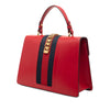 Gucci Medium Leather Web Sylvie Top Handle Bag Secondhand