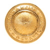 Chanel CC Gold Plated Sunburst Medallion Brooch Secondhand