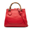 Gucci Small Pebbled Calfskin Diana Bamboo Top Handle Tote Secondhand