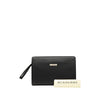 Burberry Check Embossed Leather Trimmed Clutch Secondhand
