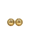 Chanel Gold Plated CC Round Clip On Earrings Secondhand