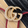 Gucci Medium GG Marmont Bicolor Matelasse Diagonal Leather Torchon Shoulder Bag Secondhand