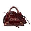 Balenciaga Mini Croc Embossed Calfskin Motocross Neo Classic City Satchel Secondhand