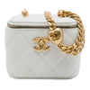 Chanel Mini Quilted Caviar CC Sweetheart Vanity Case with Chain Secondhand