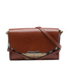 Burberry Leather and House Check Canvas Bridle Abbott Crossbody Secondhand