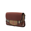 Burberry Leather and House Check Canvas Bridle Abbott Crossbody Secondhand