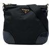 Prada Leather Trimmed Tessuto Zip Top Crossbody Secondhand