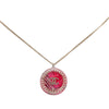 Chanel Gold Plated Resin CC Round Pendant Necklace Secondhand