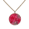 Chanel Gold Plated Resin CC Round Pendant Necklace Secondhand