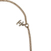 Chanel Gold Plated Resin CC Round Pendant Necklace Secondhand
