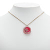 Chanel Gold Plated Resin CC Round Pendant Necklace Secondhand
