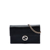 Gucci Dollar Calfskin Interlocking G Wallet on Chain Secondhand